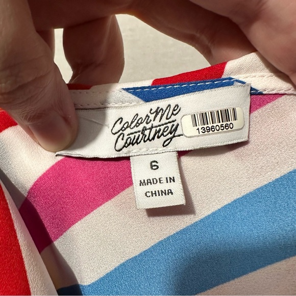 RTR Color Me Courtney Holly Ruffle Crop Top - size 6 - Picture 5 of 6